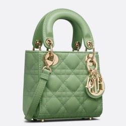 Dior Micro Lady Dior Bag In Mint Cannage Lambskin CDBS2599