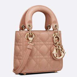 Dior Micro Lady Dior Bag In Poudre Cannage Lambskin CDBS2600