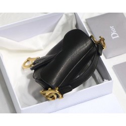 Dior Micro Saddle Bag In Black Goatskin CDBS2602