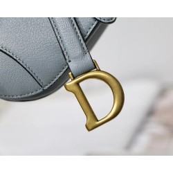 Dior Micro Saddle Bag In Cloud Blue Goatskin CDBS2603