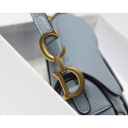 Dior Micro Saddle Bag In Cloud Blue Goatskin CDBS2603