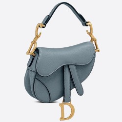 Dior Micro Saddle Bag In Grey Goatskin CDBS2604