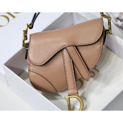 Dior Micro Saddle Bag In Poudre Goatskin CDBS2605