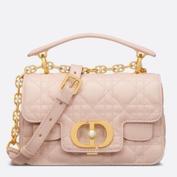 Dior Mini Jolie Top Handle Bag in Pink Cannage Calfskin CDBS2632