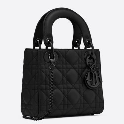 Dior Mini Lady Dior Bag In Black Ultra Matte Calfskin CDBS2638