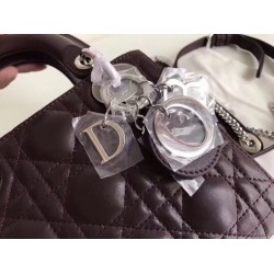 Dior Mini Lady Dior Bag In Bordeaux Lambskin CDBS2641