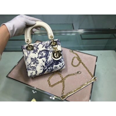 Dior Mini Lady Dior Bag With Toile De Jouy Printed CDBS2657