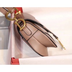 Dior Mini Saddle Bag In Nude Calfskin CDBS2681