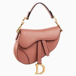 Dior Mini Saddle Bag In Nude Calfskin CDBS2681