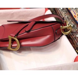 Dior Mini Saddle Bag In Red Calfskin CDBS2682