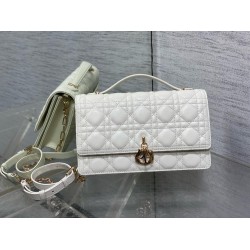 Dior Miss Dior Top Handle Bag in White Cannage Lambskin CDBS2695