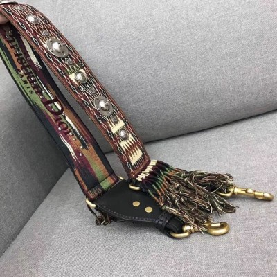 Dior Multi-coloured Canvas Fringed Shoulder Strap CDBS2696