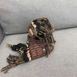 Dior Multi-coloured Canvas Fringed Shoulder Strap CDBS2696