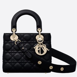 Dior My Lady Dior Bag In Black Lambskin CDBS2697