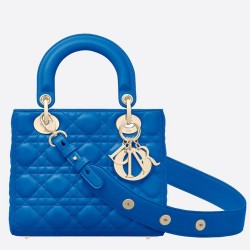 Dior My Lady Dior Bag In Blue Lambskin CDBS2698