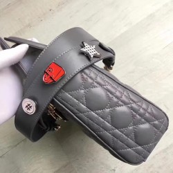 Dior My Lady Dior Bag In Grey Lambskin CDBS2700