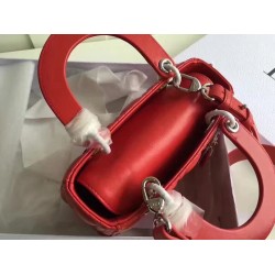 Dior My Lady Dior Bag In Red Lambskin CDBS2702