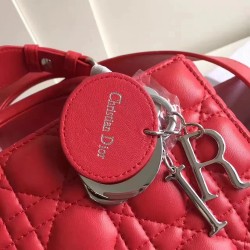 Dior My Lady Dior Bag In Red Lambskin CDBS2702