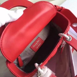 Dior My Lady Dior Bag In Red Lambskin CDBS2702