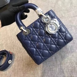 Dior My Lady Dior Bag In Sapphire Lambskin CDBS2703