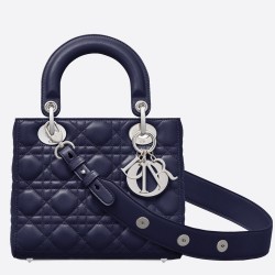 Dior My Lady Dior Bag In Sapphire Lambskin CDBS2703