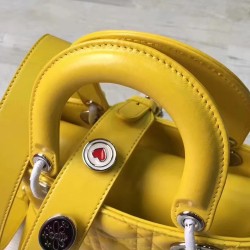 Dior My Lady Dior Bag In Yellow Lambskin CDBS2705