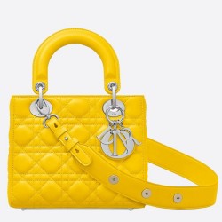 Dior My Lady Dior Bag In Yellow Lambskin CDBS2705