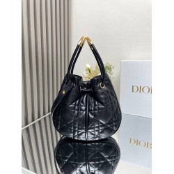 Dior Nolita Medium Bag in Black Macrocannage Lambskin CDBS2710