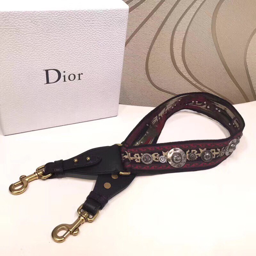 Dior Red Canvas Bohemian-inspired Strap CDBS2715