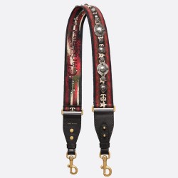 Dior Red Canvas Bohemian-inspired Strap CDBS2715