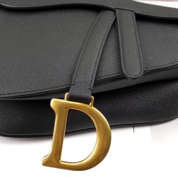 Dior Saddle Bag In Black Grained Calfskin CDBS2722