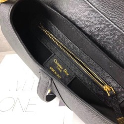 Dior Saddle Bag In Black Grained Calfskin CDBS2722