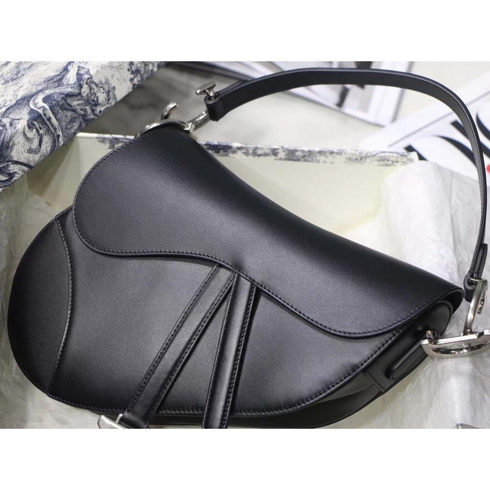 Dior Saddle Bag In Black Soft Calfskin CDBS2723