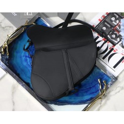 Dior Saddle Bag In Black Ultra Matte Leather CDBS2724