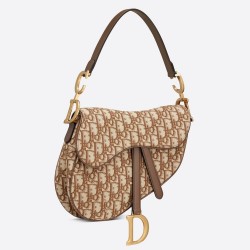 Dior Saddle Bag In Brown Dior Oblique Jacquard CDBS2736