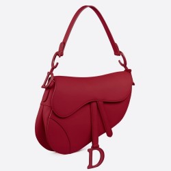 Dior Saddle Bag In Cherry Red Matte Calfskin CDBS2741