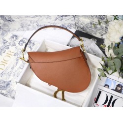 Dior Saddle Bag In Dark Tan Grained Calfskin CDBS2743