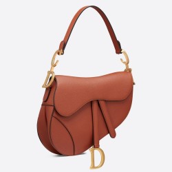 Dior Saddle Bag In Dark Tan Grained Calfskin CDBS2743