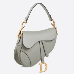 Dior Saddle Bag In Grey Grained Calfskin CDBS2751