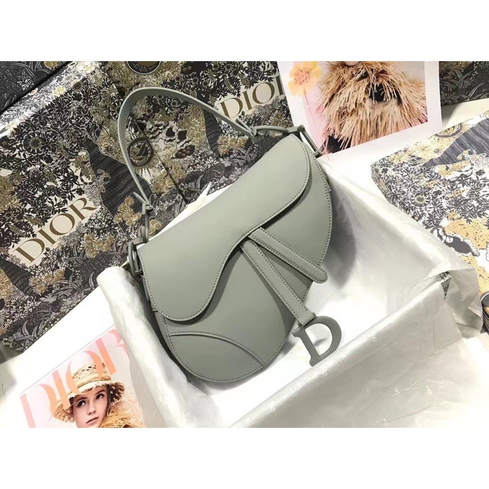 Dior Saddle Bag In Grey Ultramatte Calfskin CDBS2755