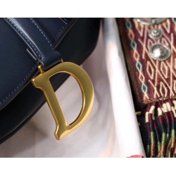 Dior Saddle Bag In Navy Blue Calfskin CDBS2756