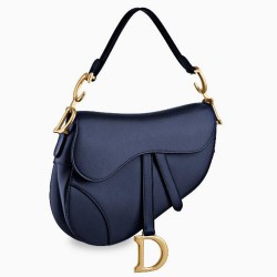 Dior Saddle Bag In Navy Blue Calfskin CDBS2756