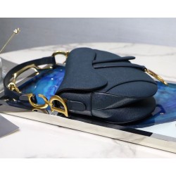 Dior Saddle Bag In Navy Blue Grained Calfskin CDBS2757