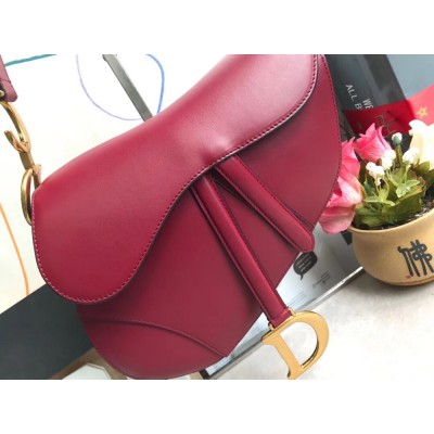 Dior Saddle Bag In Red Calfskin CDBS2759