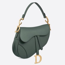 Dior Saddle Bag In Storm Blue Grained Calfskin CDBS2762