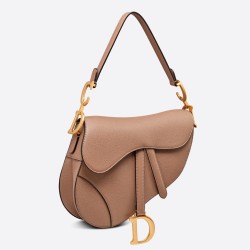 Dior Saddle Bag In Warm Taupe Grained Calfskin CDBS2763