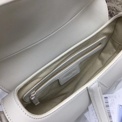 Dior Saddle Bag In White Matte Calfskin CDBS2765