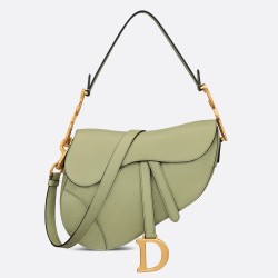 Dior Saddle Bag With Strap in Ethereal Green Grained Calfskin CDBS2771