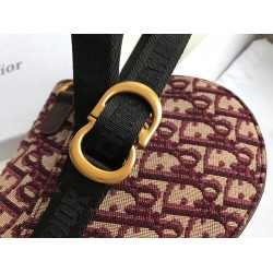 Dior Saddle Belt Bag In Bordeaux Oblique Canvas CDBS2781