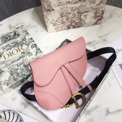 Dior Saddle Belt Bag In Powder Grained Calfskin CDBS2782